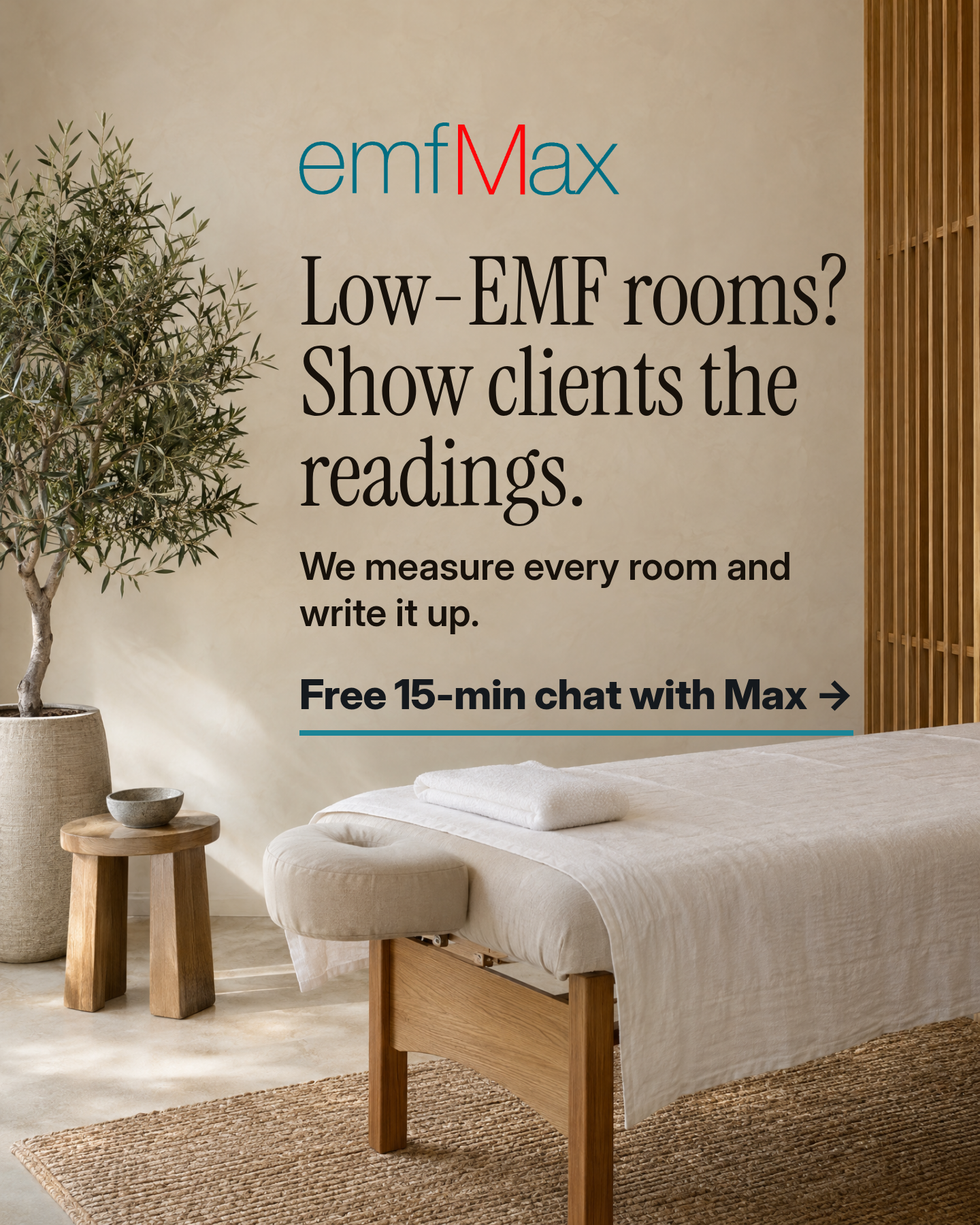 Low-EMF rooms? Show clients the readings.