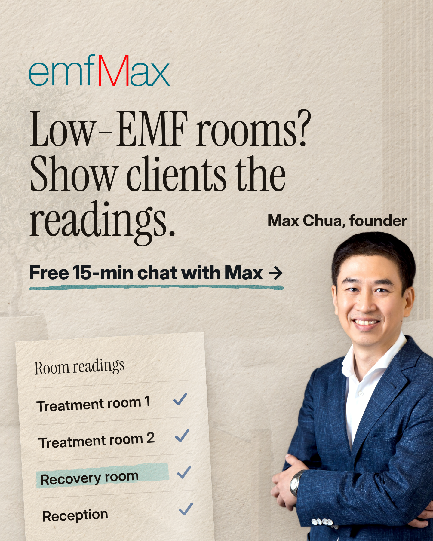 Low-EMF rooms, version b with Max